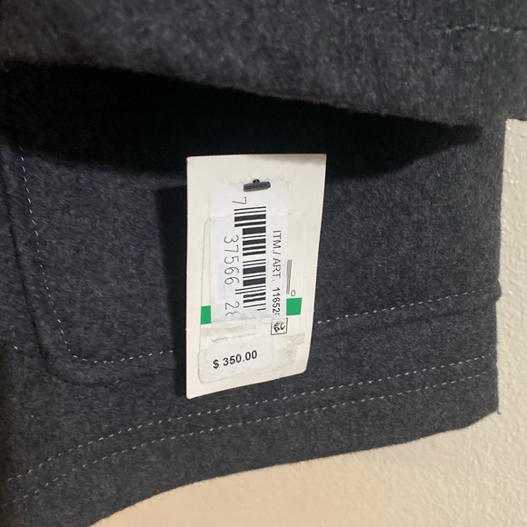 MARC NEW YORK ANDREW MARC Men’s Wool Double Breasted Pea Coat Col: Black Gray - Picture 5 of 7